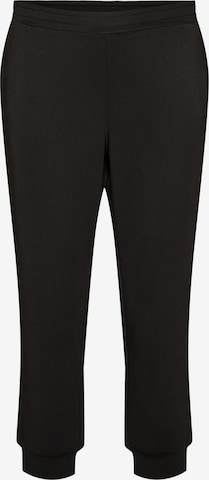 Effilé Pantalon 'MALISA' Zizzi en noir : devant