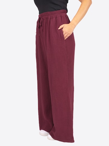 Seasons of April Wide Leg Hose 'AYANA MUSSELIN' in Rot