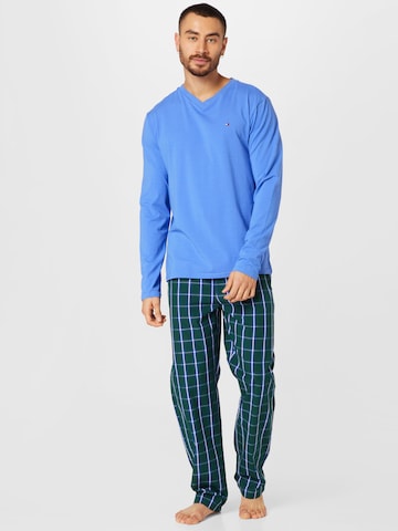 Tommy Hilfiger Underwear Long Pajamas in Blue: front