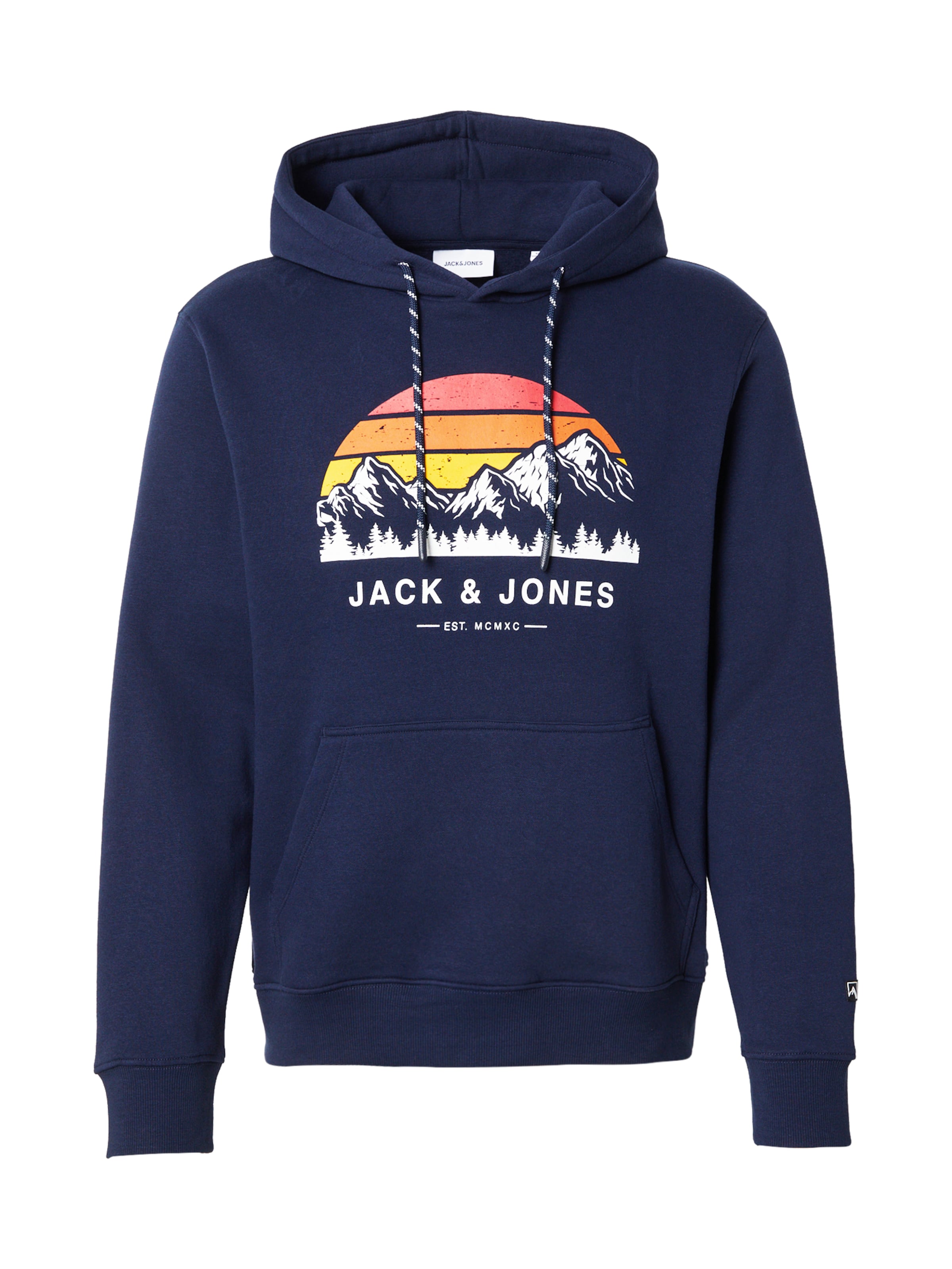 JACK & JONES Mikina 'JJEXPLORER' - Modrá: predná strana
