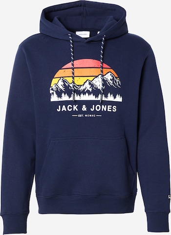 Sweat-shirt 'JJEXPLORER' JACK & JONES en bleu : devant