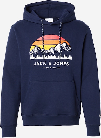 Megztinis be užsegimo 'JJEXPLORER' iš JACK & JONES, spalva – tamsiai mėlyna / balta, Prekių apžvalga