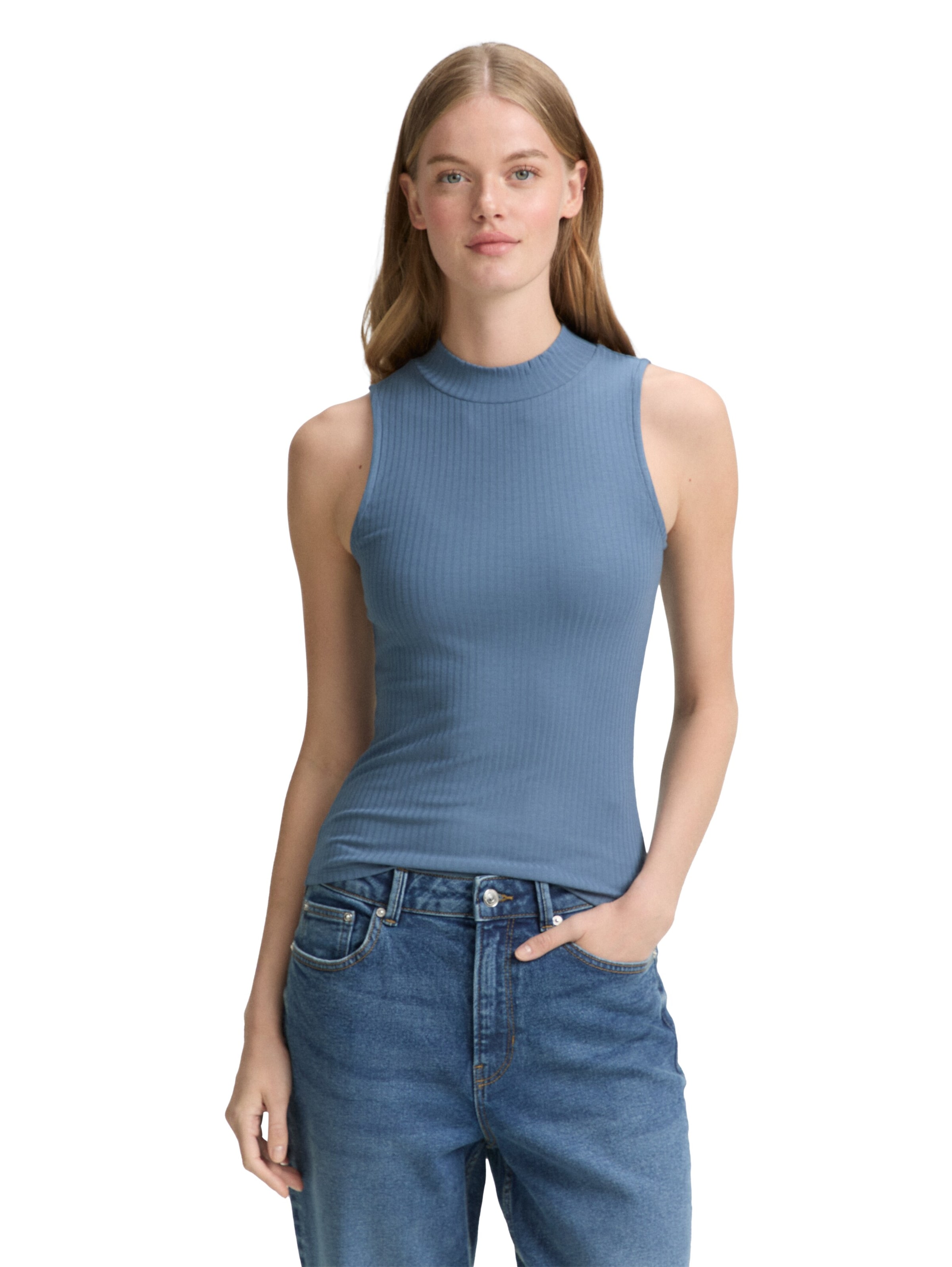 TOM TAILOR DENIM Top in Blau: Vorderseite