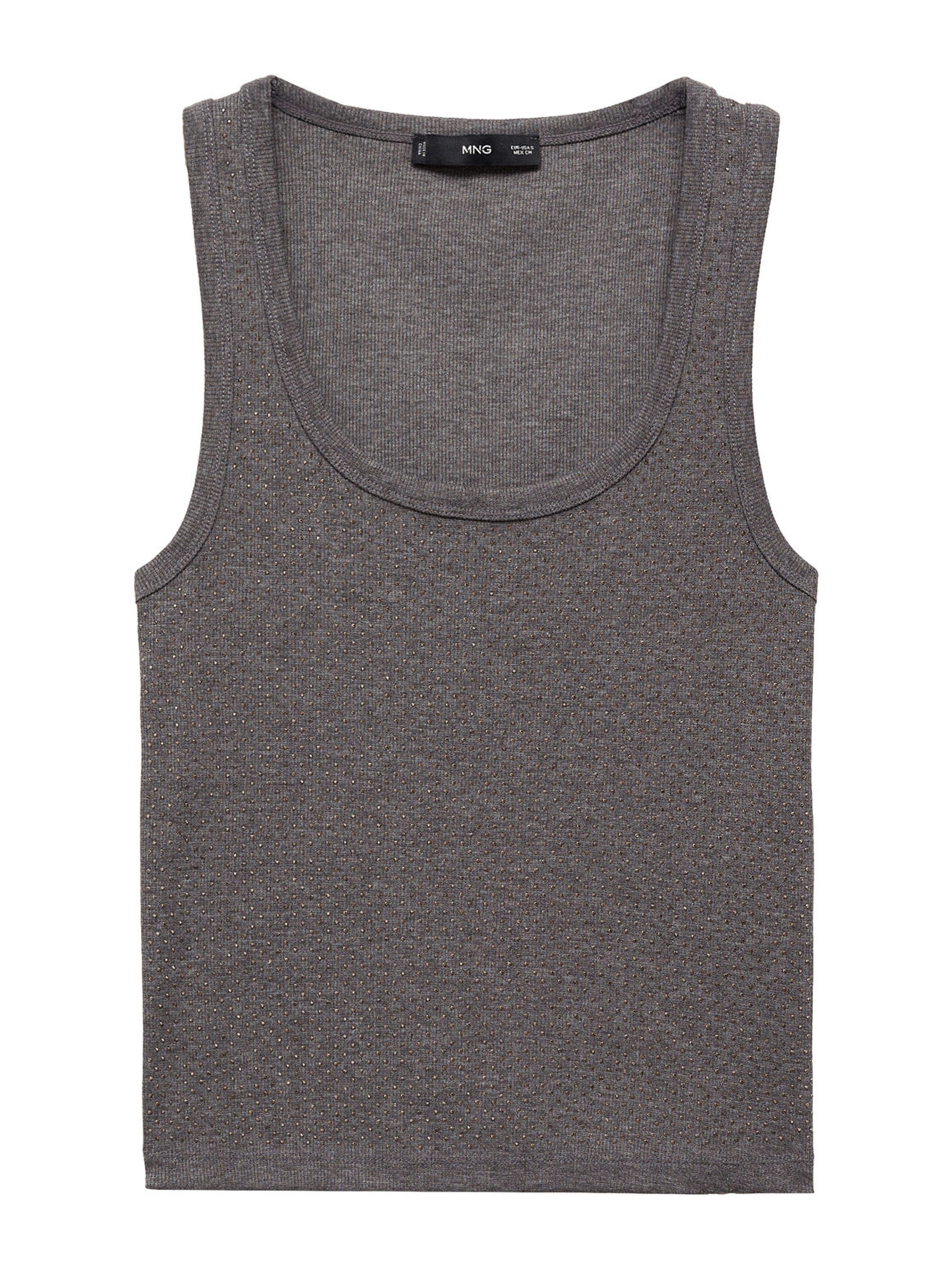 MANGO Top 'XLINDSAY' in Grau: Vorderseite