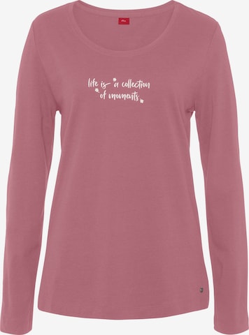 s.Oliver T-shirt i lila: framsida