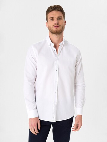 Dandalo Regular Fit Hemd in Weiß: Vorderseite
