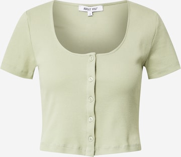 ABOUT YOU Μπλουζάκι 'Samara' σε πράσινο: μπροστά