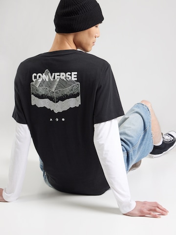 CONVERSE Koszulka 'ACTIVE' w kolorze czarny: przód