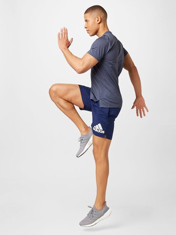 ADIDAS SPORTSWEAR Regular Workout Pants 'Run It' in Blue