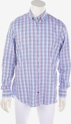 Tommy Hilfiger Tailored Button Up Shirt in L in Blue: front