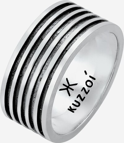 KUZZOI Ring in schwarz / silber, Produktansicht
