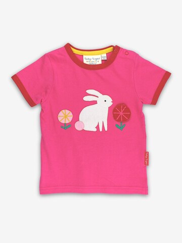Toby Tiger Shirt 'Hasenparty-Applikation' in Pink: front