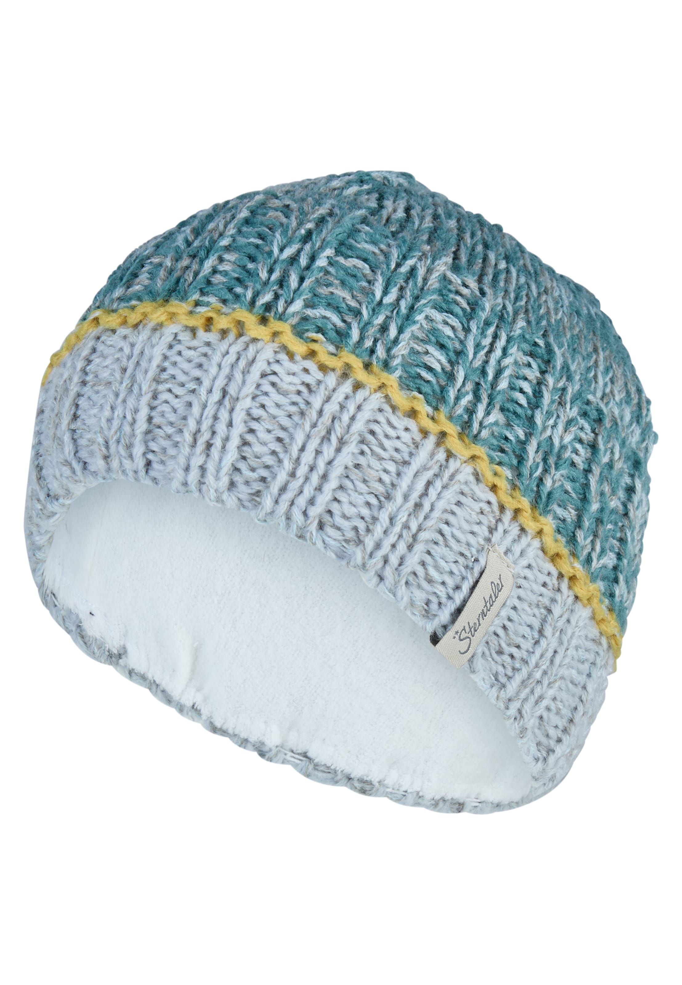 STERNTALER Beanie in 47 in Light blue / Mustard / Grey / Petrol, Item view