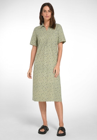 Green Cotton Dress in Green: front
