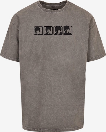 Merchcode T-Shirt 'Beatles - Four Heads 2' in Grau: predná strana