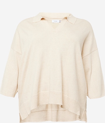 Pull-over 'KATE' Fransa Curve en beige : devant