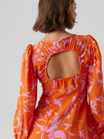 VERO MODA Obleka | oranžna barva