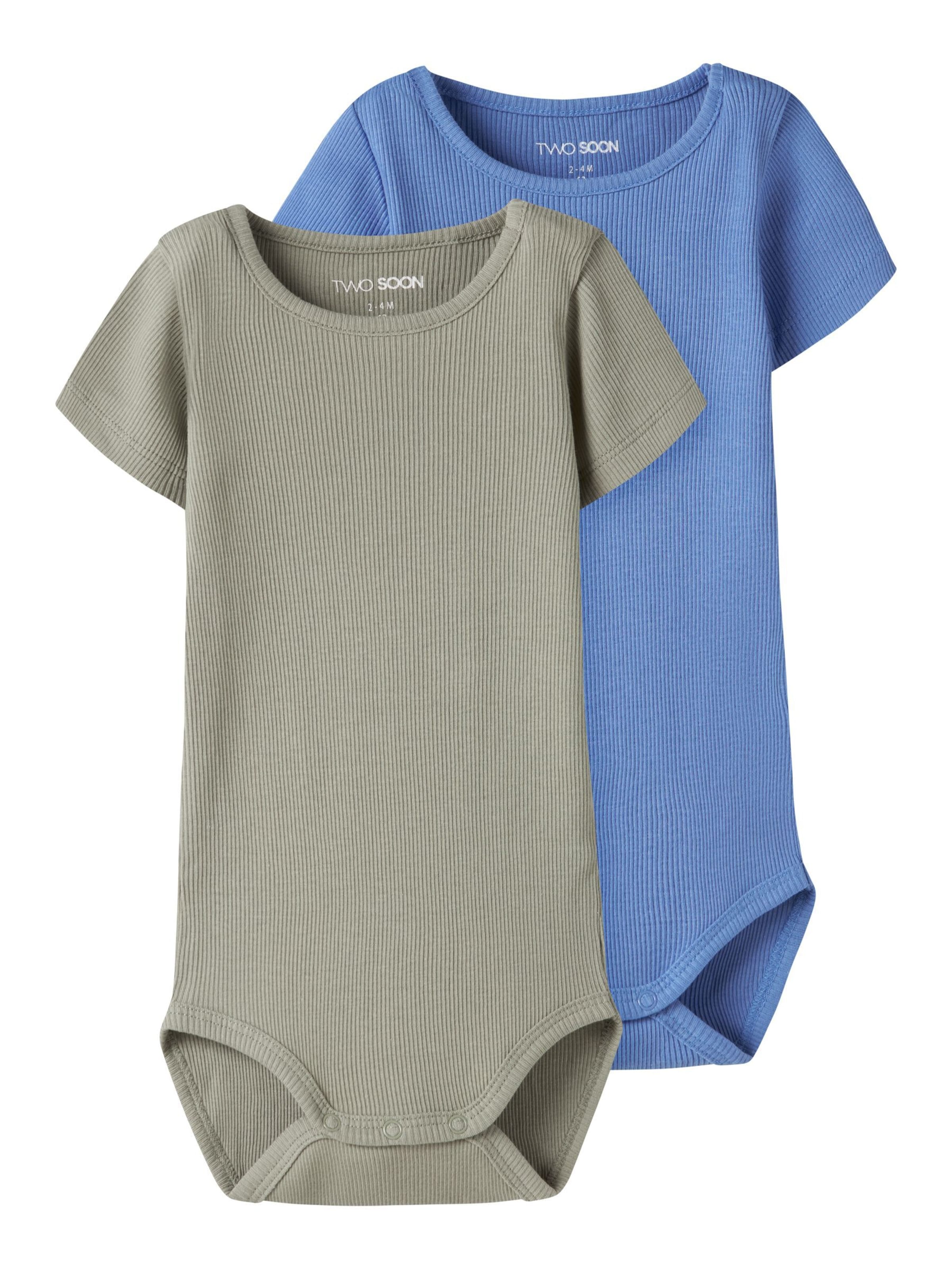 Tutina / body per bambino di TWO SOON in verde: frontale