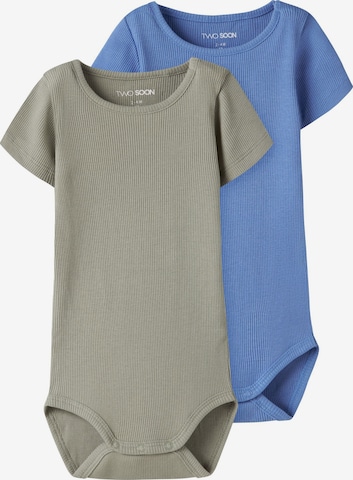 Tutina / body per bambino di TWO SOON in verde: frontale