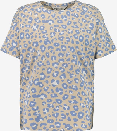 Tricou Studio Untold pe bej / albastru porumbel / alb, Vizualizare produs