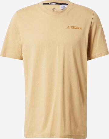T-Shirt fonctionnel 'Mountain Landscape' ADIDAS TERREX en beige : devant