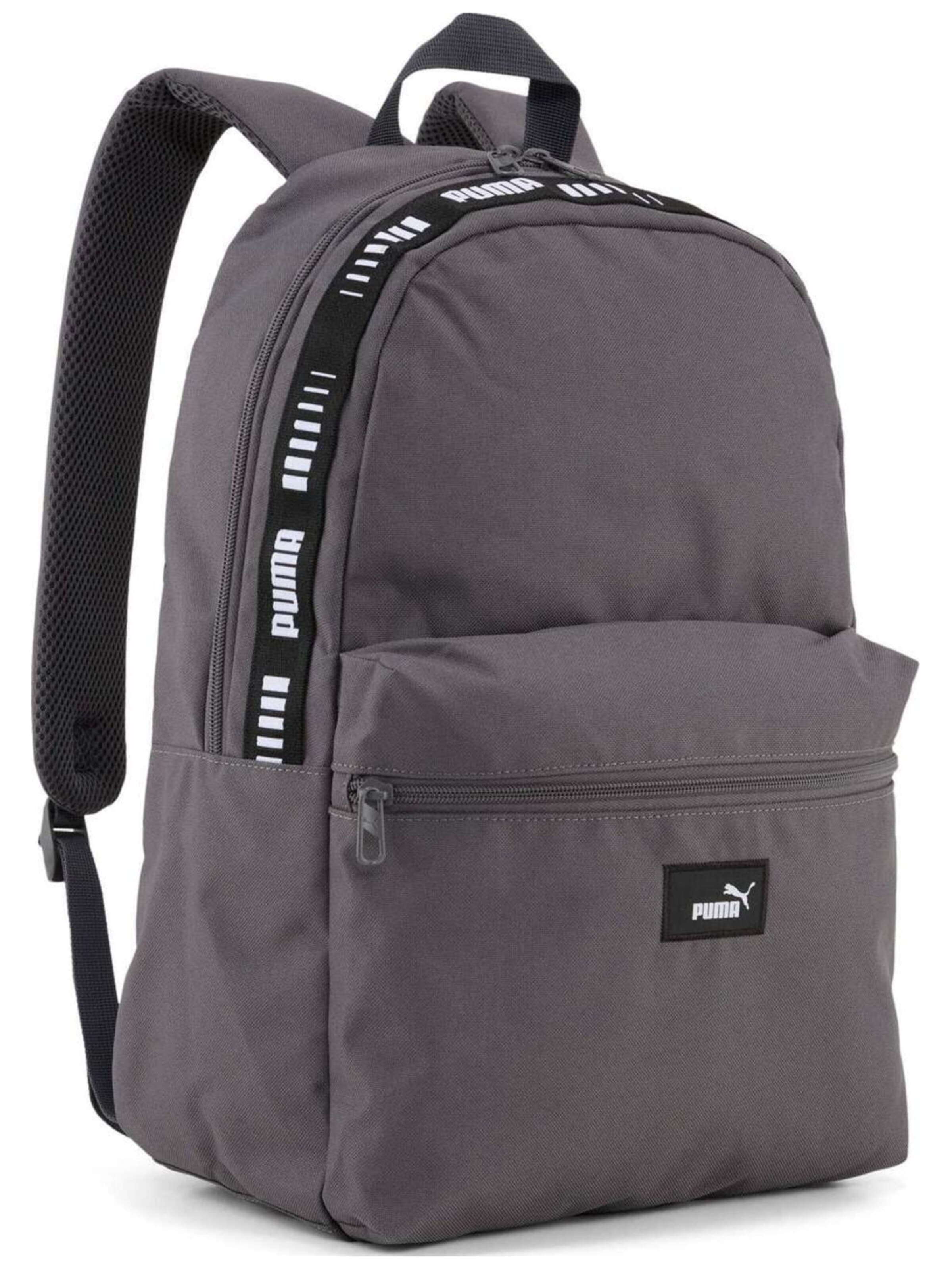 PUMA - Mochila 'Puma Phase Tape Backpack 20L' en gris: frente
