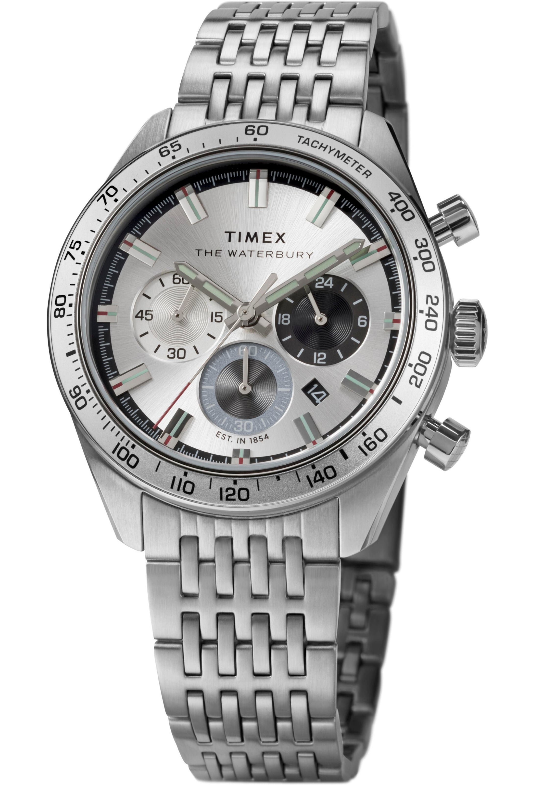 TIMEX Uhr 'Waterbury' in Silber: Vorderseite