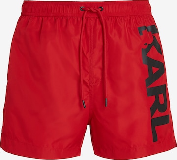 Karl Lagerfeld Plavecké šortky – červená: přední strana