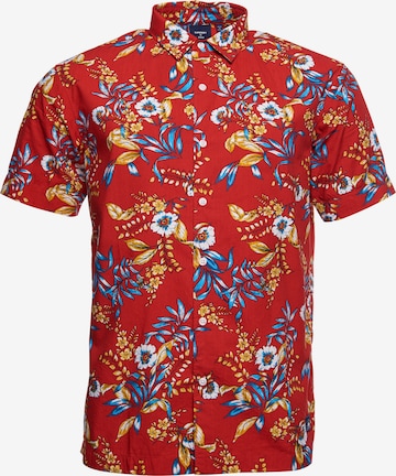 Superdry Comfort fit Overhemd in Rood: voorkant