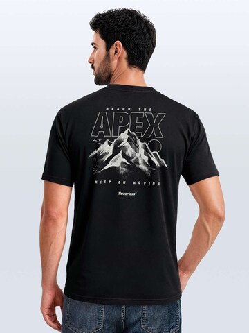 Neverless Shirt 'Apex mountain' in Black