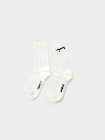 Bavarian Caps Athletic Socks 'Skateboard' in White, Item view
