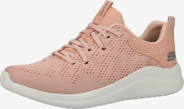 Baskets basses SKECHERS en rose : devant