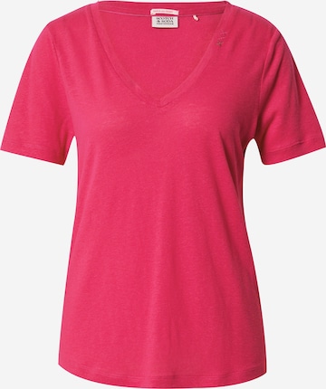 T-shirt SCOTCH & SODA en rose : devant