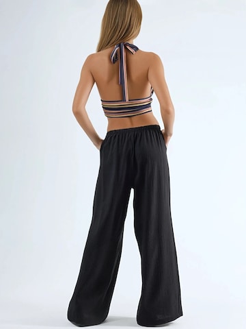 Wide Leg Pantalon à pince Busem en noir