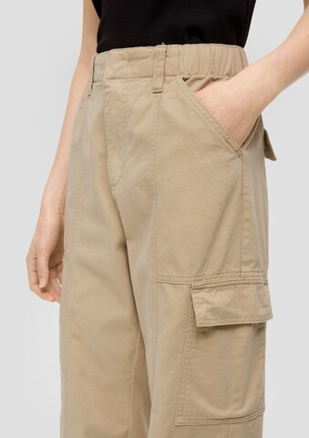 QS Wide leg Παντελόνι cargo σε μπεζ