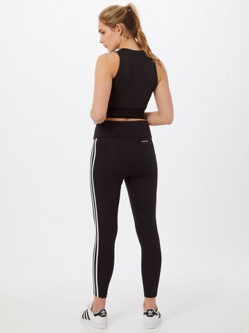 ADIDAS SPORTSWEAR Skinny Workout Pants 'Designed To Move High-Rise 3-Stripes' in Black