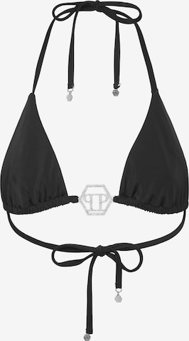 Philipp Plein Bikini top 'Hexagon' in Black: front