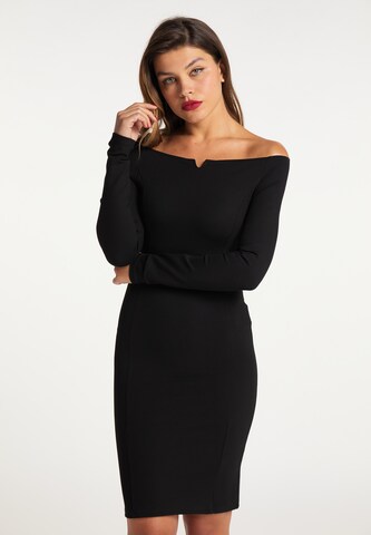 faina Dress in Black: front