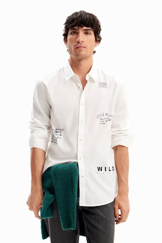 Desigual Regular Fit Skjorte i hvid: forside