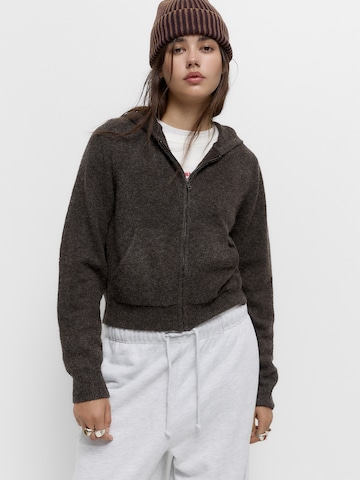 Pull&Bear Cardigan 'PACIFIC' i brun: forside