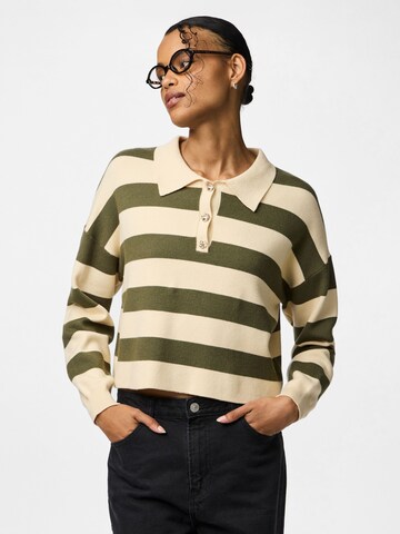 PIECES Pullover i grøn: forside
