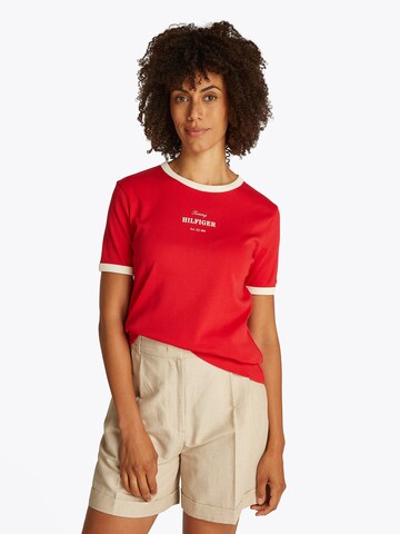 TOMMY HILFIGER T-shirt i röd: framsida