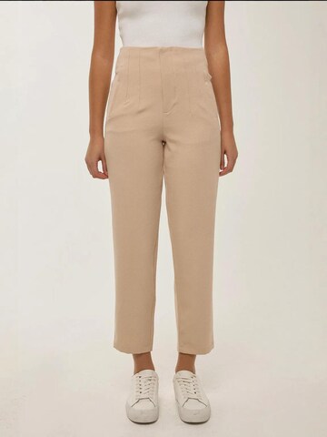 Hiccup Regular Broek in Beige: voorkant