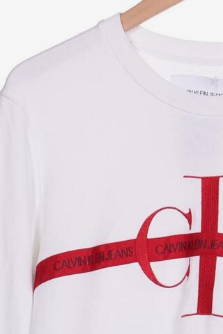 Calvin Klein Jeans Sweatshirt & Zip-Up Hoodie in L in White