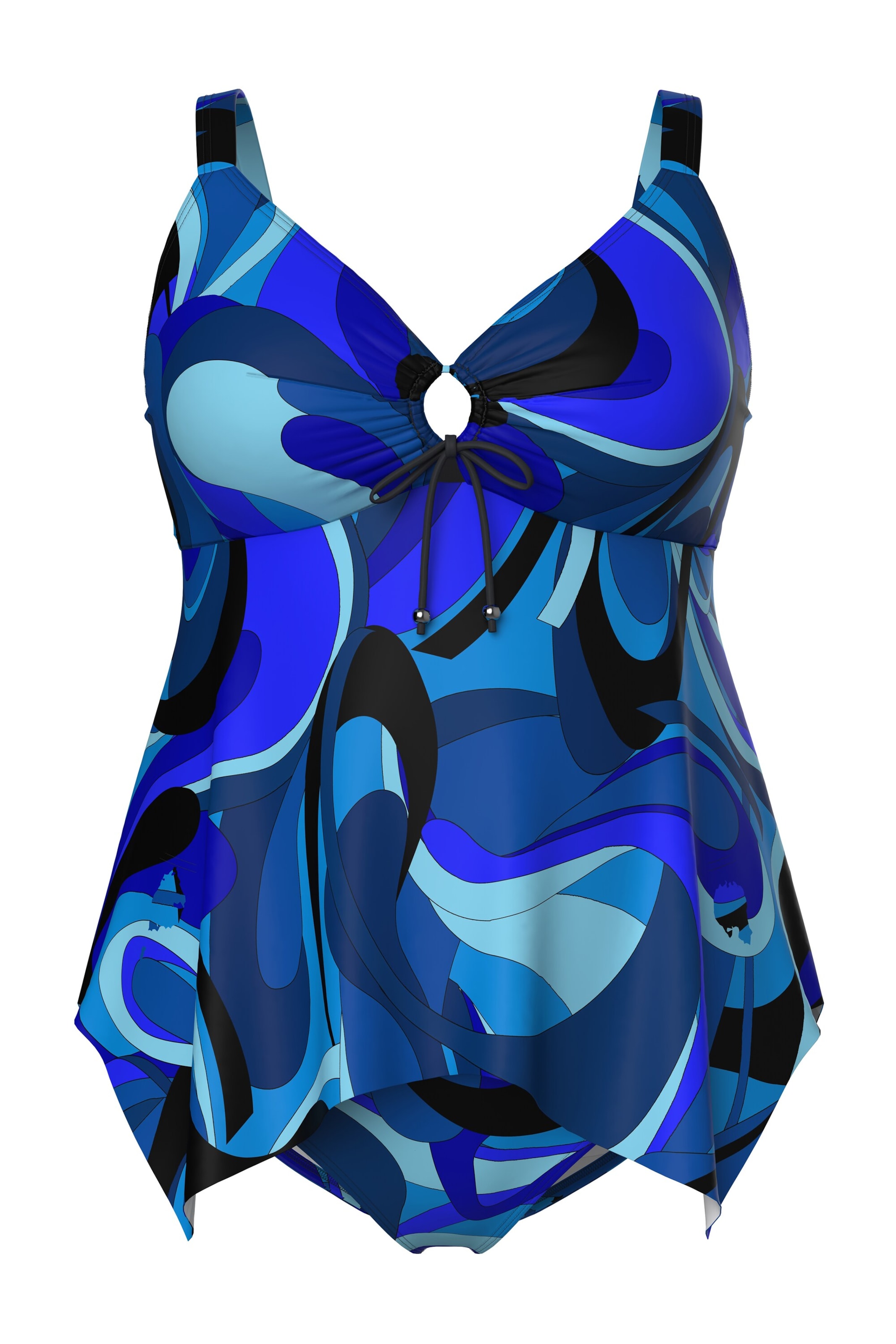 Ulla Popken Triangle Bra in Blue: front