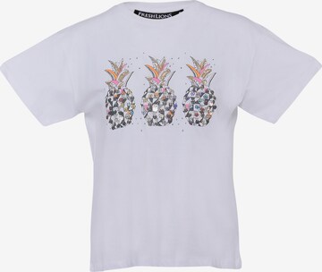 T-shirt 'Ananas' FRESHLIONS en blanc : devant