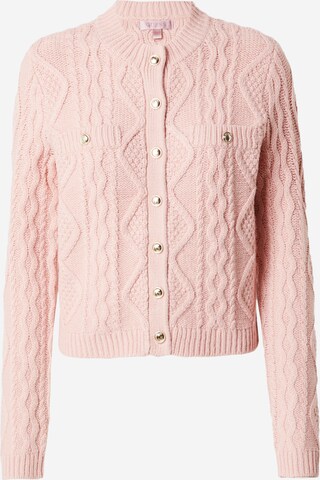 GUESS Knit cardigan 'CHIBA' in Pink: front