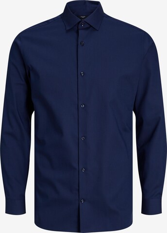 JACK & JONES Slim fit Zakelijk overhemd 'PARKER' in Blauw: voorkant