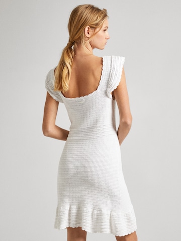 Pepe Jeans Knitted dress ' GESA ' in White