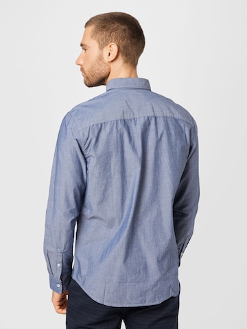 Coupe regular Chemise TOM TAILOR en bleu